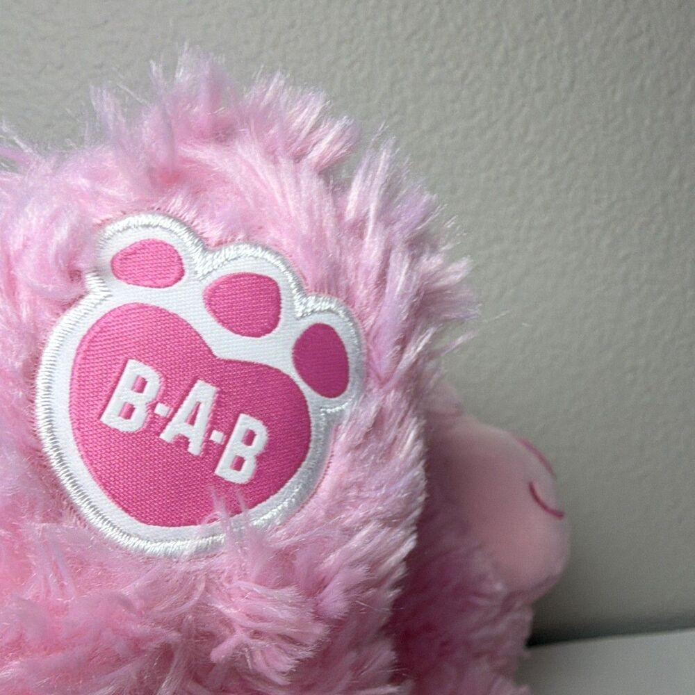 Build-A-Bear Workshop Pink Plush Bear Blue Eyes 16 in Stuffed Animal, NO sound - Picture 3 of 7